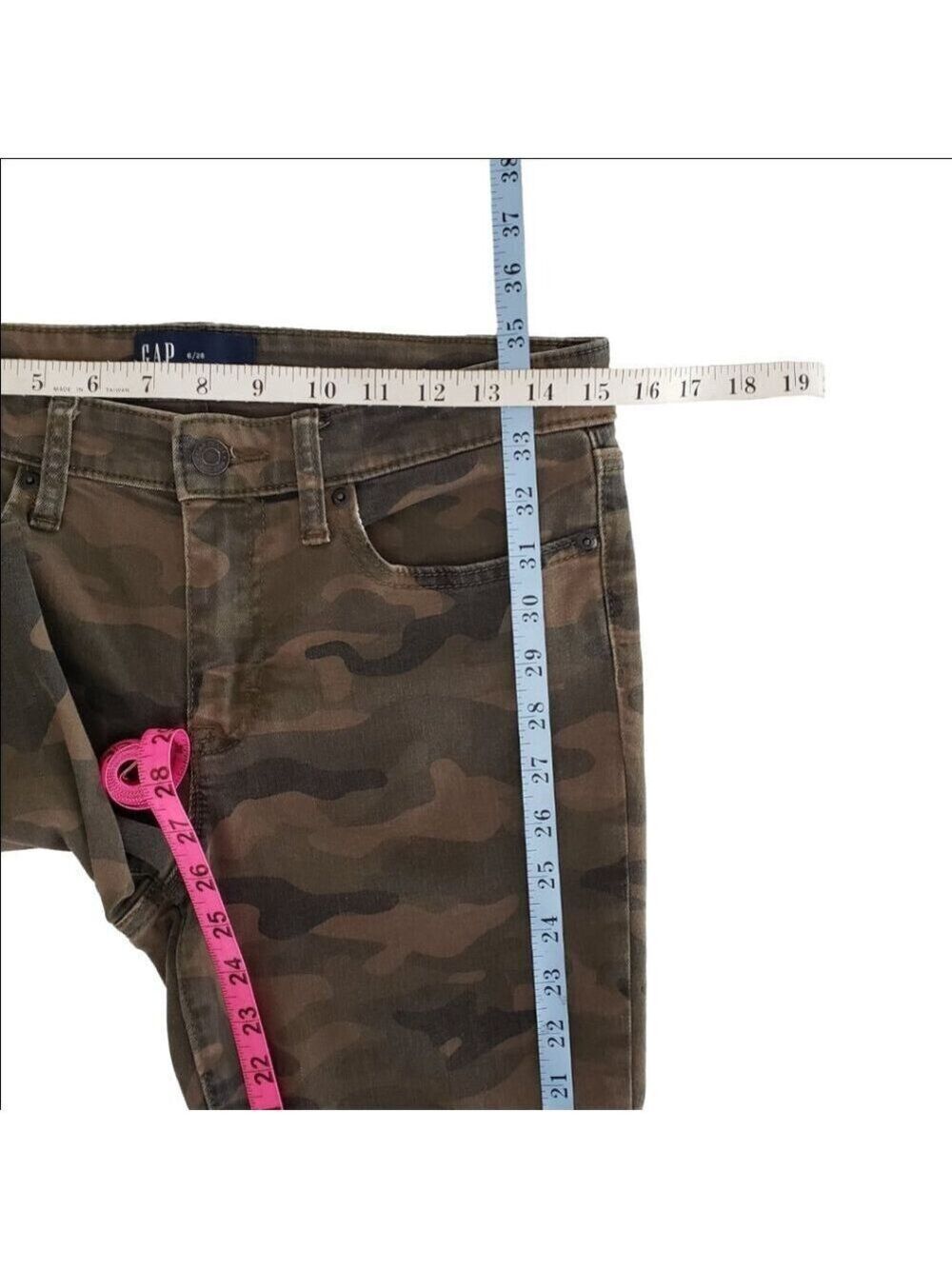Gap Denim Legging Camo Skinny Jeans Womens 6/28 Stretch Mid Rise - Picture 8 of 9